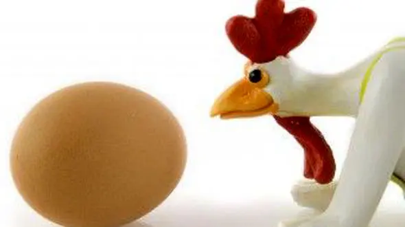 خودتان را خسته نکنید اول مرغ بود ه بعد تخم مرغ!