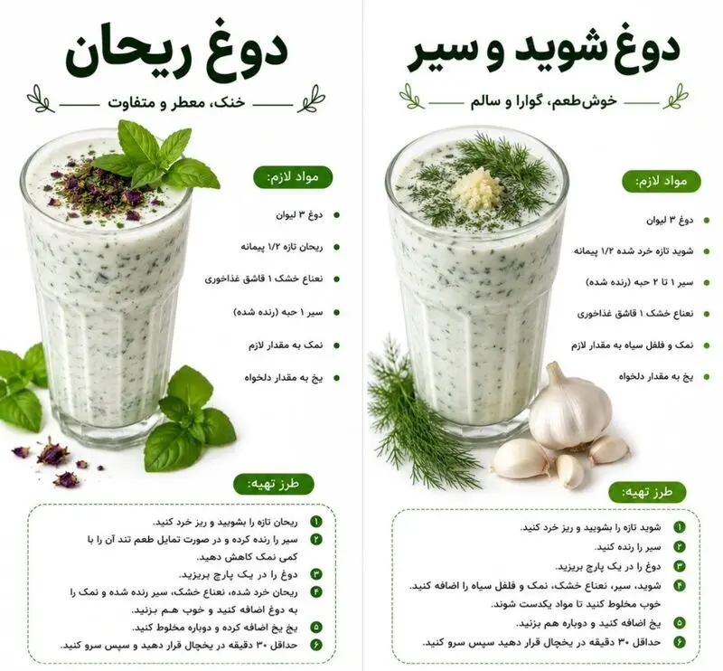 انواع دوغ