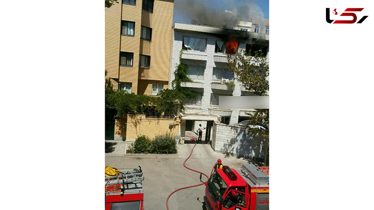  آتش سوزی خانه 3  طبقه درمشهد + عکس
