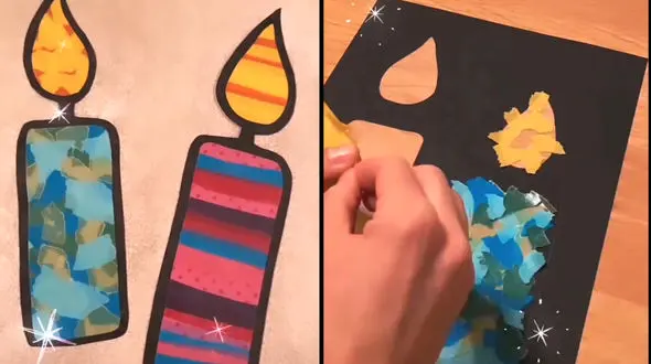 ساخت شمع کاغذی + فیلم