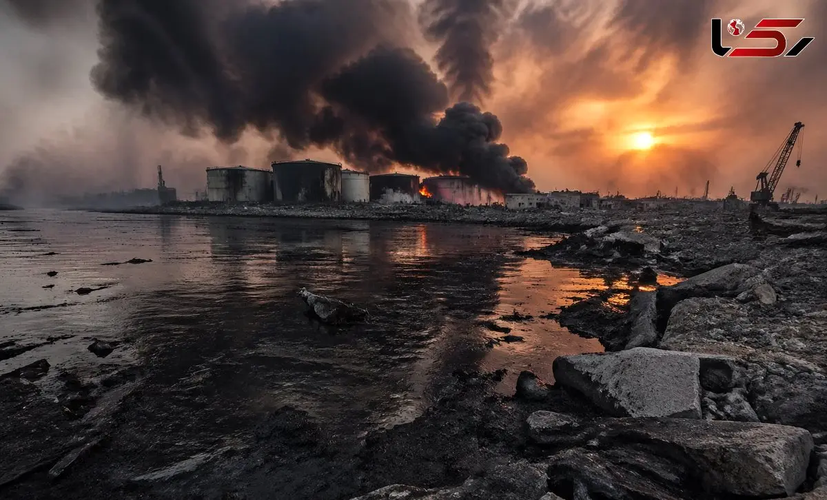 انفجار ده‌ها میلیون‌ تن کربن در آسمان ایران در جنگ چهل روزه/۸۵ نفتکش با ۲۱ میلیارد لیتر نفت در خلیج فارس،خطر نشت نفت در آب‌های کم‌عمق + جدول