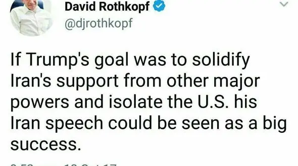 واکنش خبرنگار واشنگتن پست به سخنرانی ترامپ