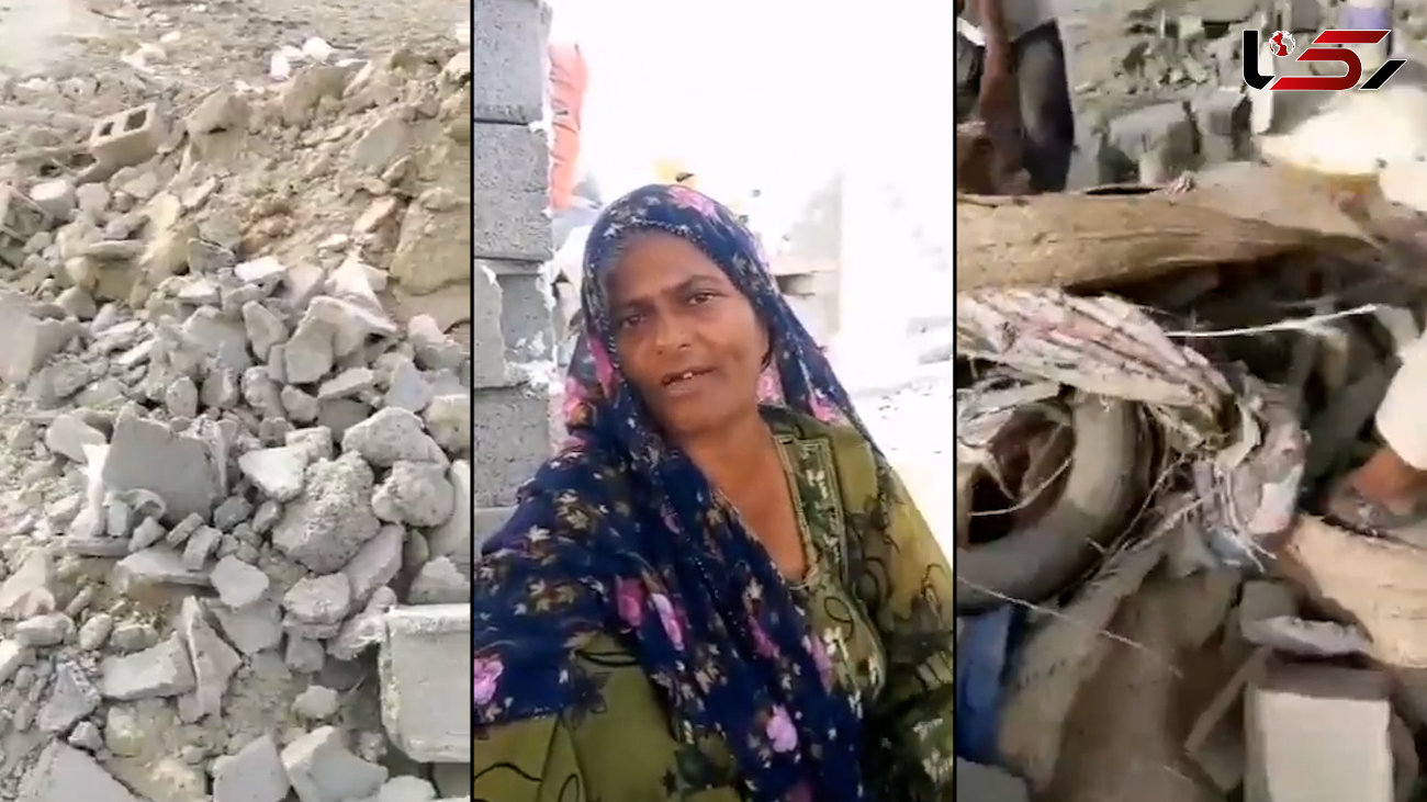 ویرانی خانه زن سرپرست خانوار با دو فرزند معلول در چابهار / بنیاد مسکن: بهزیستی معرفی کند برایشان خانه می سازیم