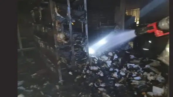 آتش سوزی یک بانک در جویبار + جزییات