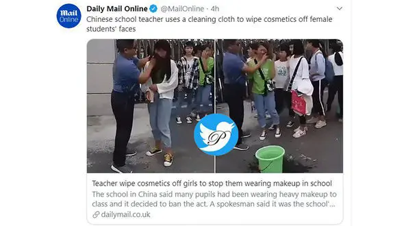 مبارزه عجیب یک معلم با آرایش غلیظ دانش‌آموزان دختر+ عکس