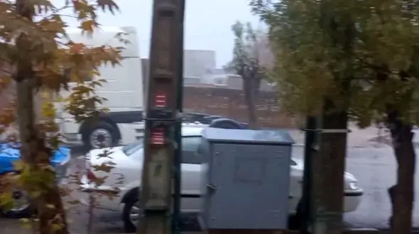 فیلم بارش شدید باران امروز صبح در ایوان غرب