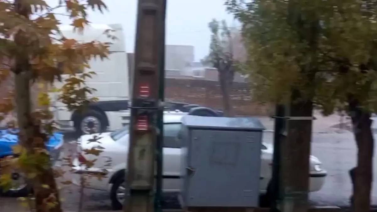 فیلم بارش شدید باران امروز صبح در ایوان غرب