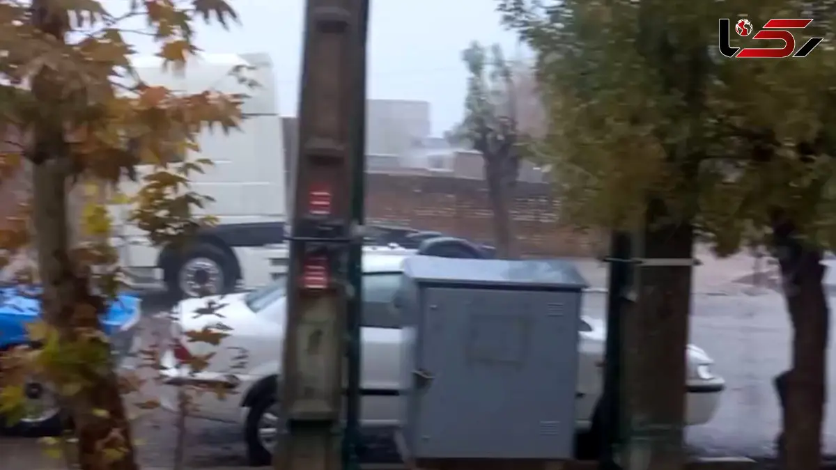 فیلم بارش شدید باران امروز صبح در ایوان غرب