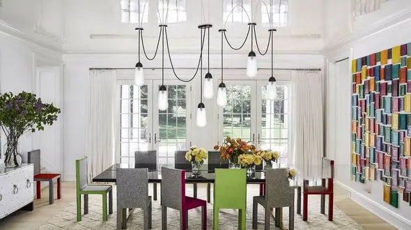 نورپردازی اتاق غذاخوری در دکوراسیون و اهمیت آن در زیبایی خانه +عکس