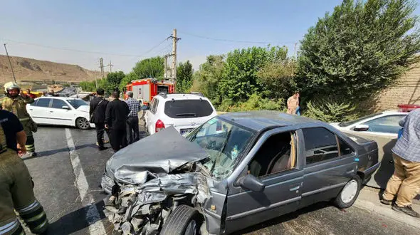 تصادف هولناک در بزرگراه امام علی / 8 نفر مصدوم شدند + عکس و فیلم