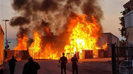 آتش‌سوزی در کارخانه تولید پالت‌های صنعتی در شمال فلسطین اشغالی