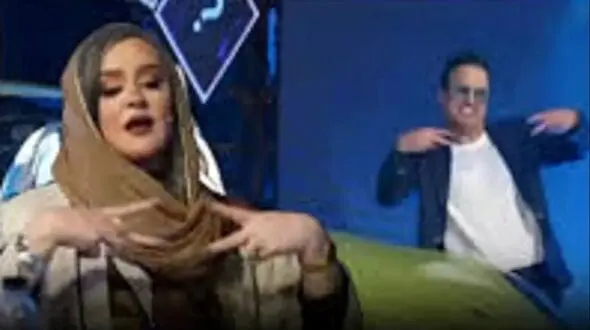 آواز  و رقص  نعیمه نظام دوست  و  حامد آهنگی  با آهنگ هندی/ نعیمه چه ابرو انگشتی میکشه