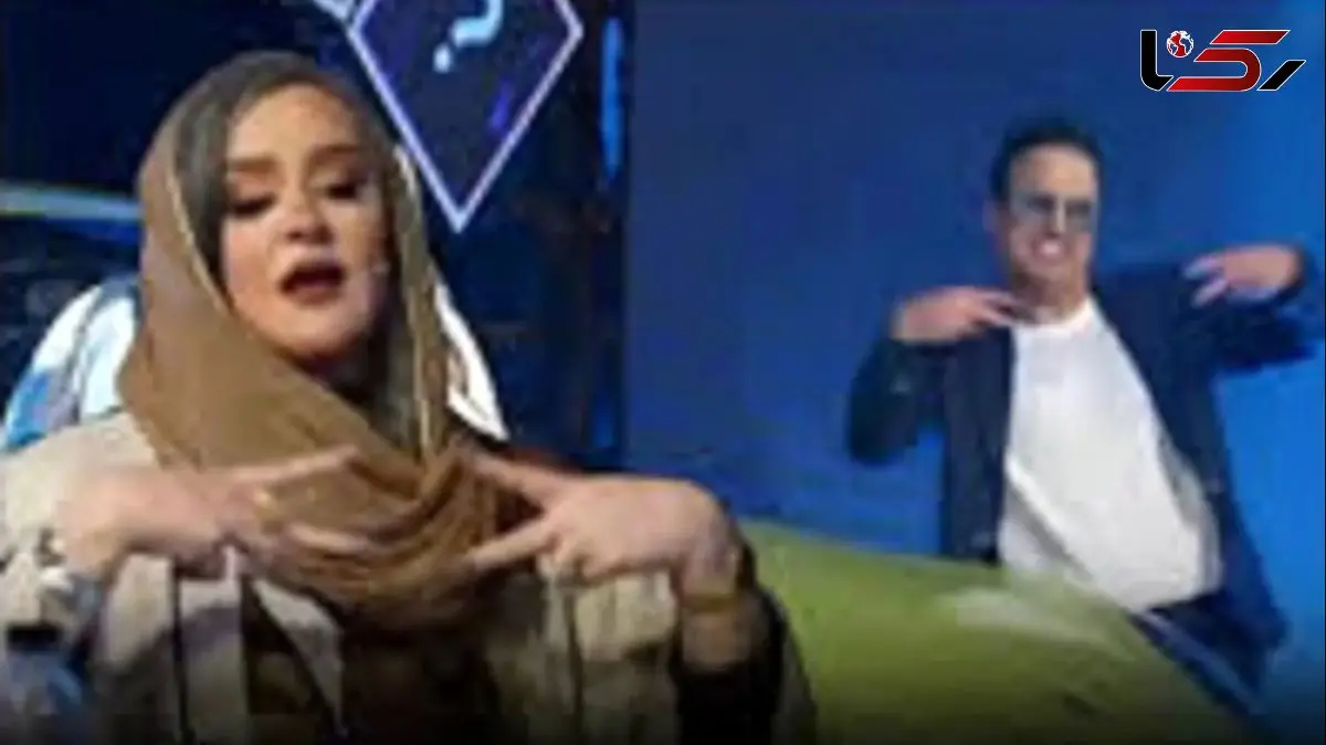 آواز  و رقص  نعیمه نظام دوست  و  حامد آهنگی  با آهنگ هندی .../ نعیمه چه ابرو انگشتی میکشه ....