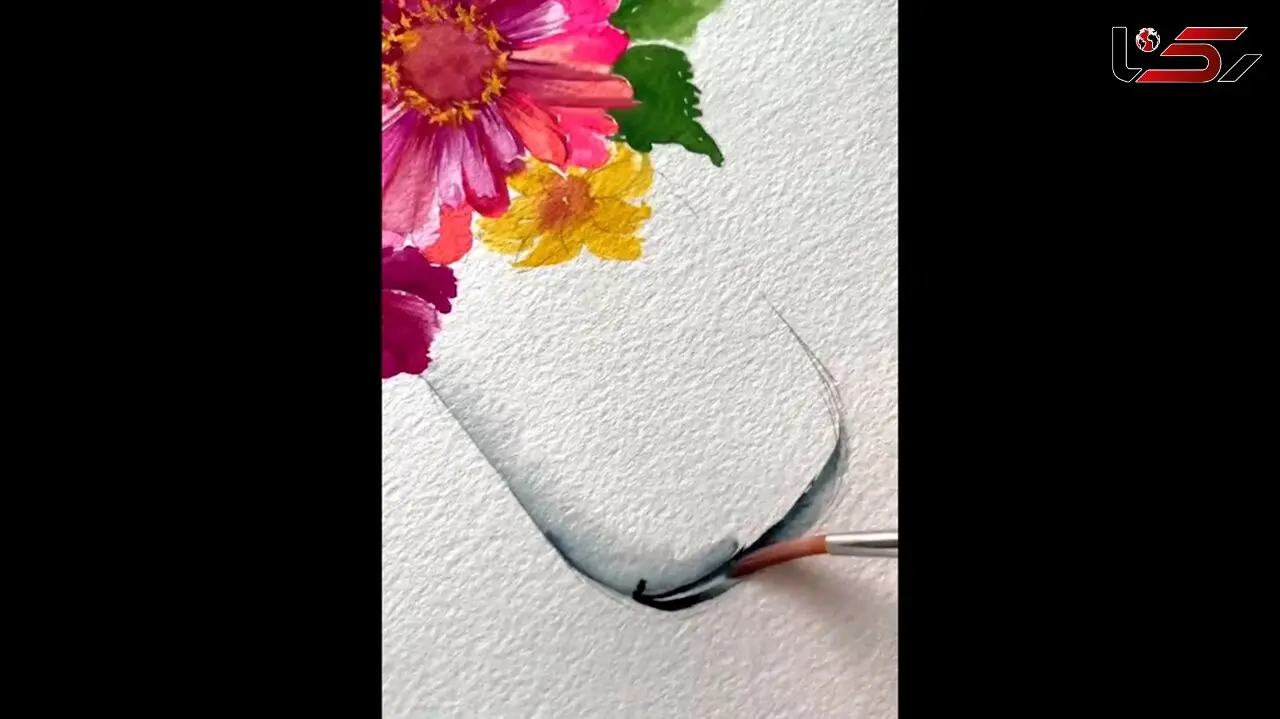 نقاشی گل های بهاری + فیلم