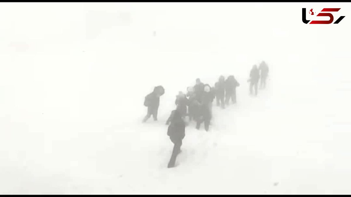 فیلم ‌نجات ۳۵ کوهنورد زن و مرد گرفتار در بوران توچال