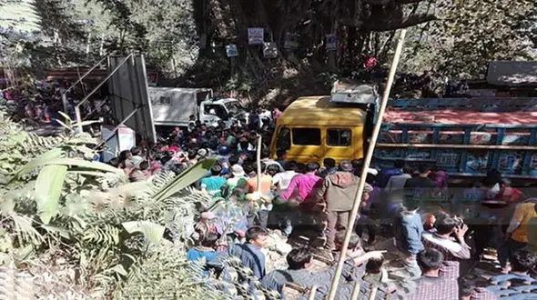 کامیون مرگ جمعیت کنار جاده را درو کرد+عکس