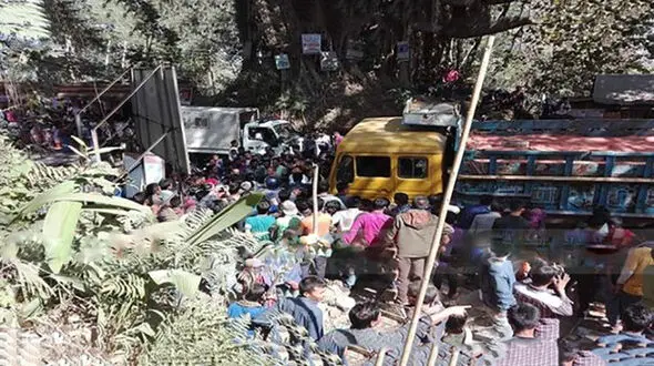 کامیون مرگ جمعیت کنار جاده را درو کرد+عکس
