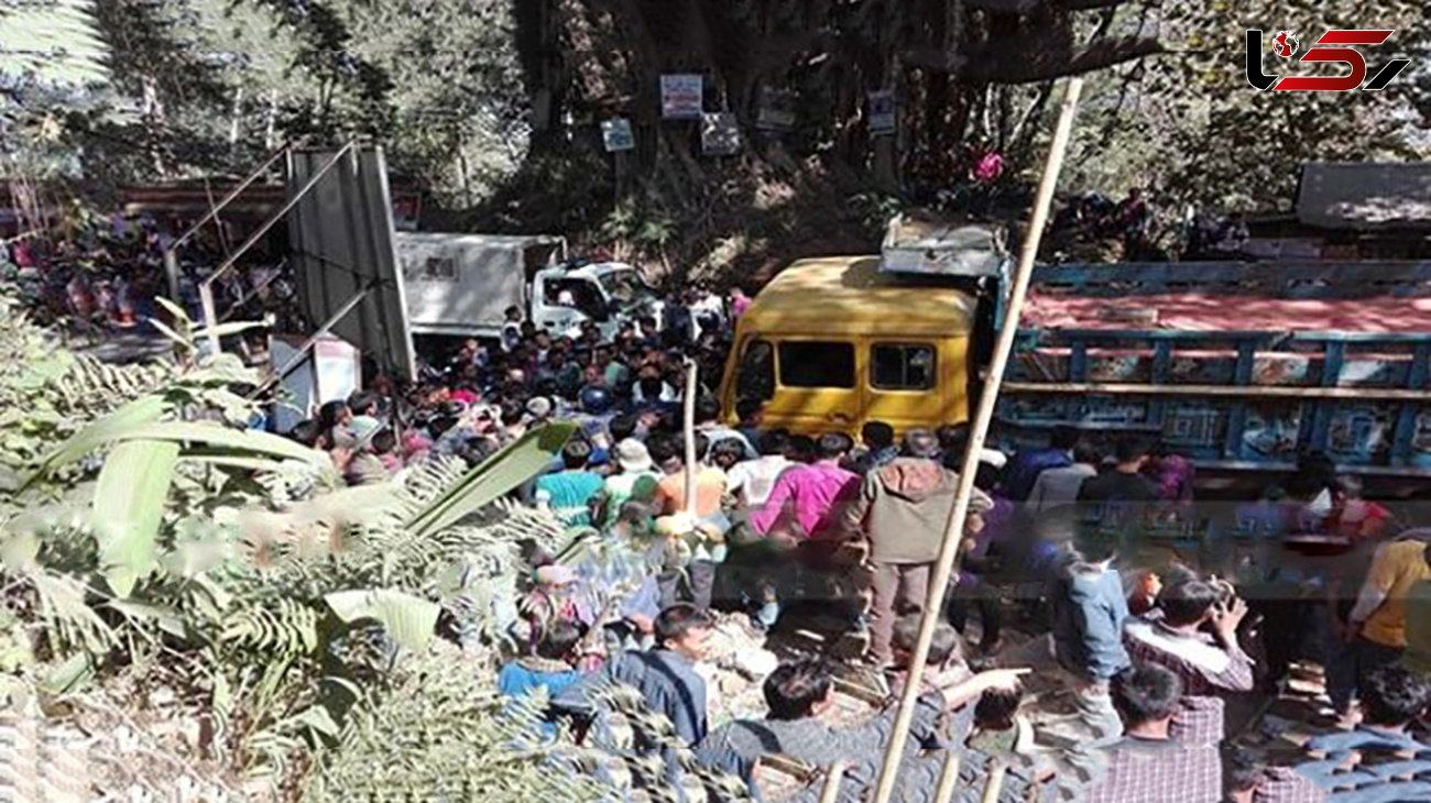 کامیون مرگ جمعیت کنار جاده را درو کرد+عکس