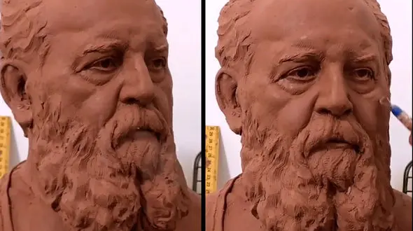 ساخت سردیس ابتهاج + فیلم