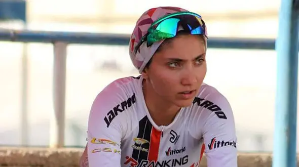 آریانا ولی‌نژاد دوچرخه سوار ایرانی در آتش سوخت + عکس