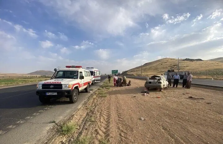 ۷ مصدوم و یک کشته در تصادف محور شاهین دژ – میاندوآب
