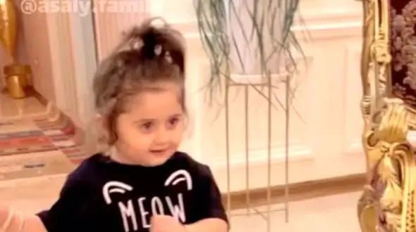 آواز شاد؛ دختر فسقلو با آهنگ عسل منه شکر منه یه قری میریزه دستاش انگار نون باگته