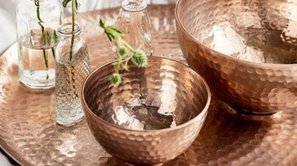 ظروف مسی و یک دکوراسیون خاص و شیک برای منزل +عکس