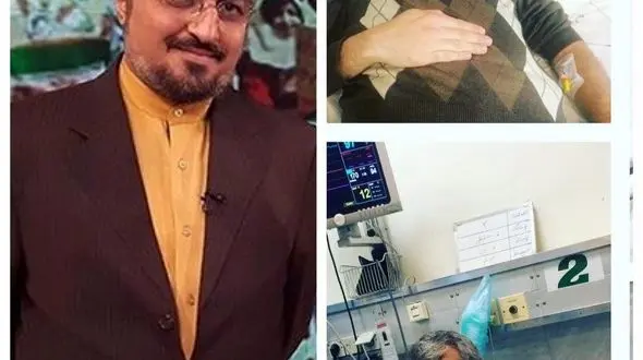گوینده شبکه خبر در بیمارستان بستری شد+عکس