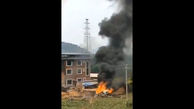 سقوط جنگنده ارتش چین در تایوان و آسیب خلبان + فیلم 