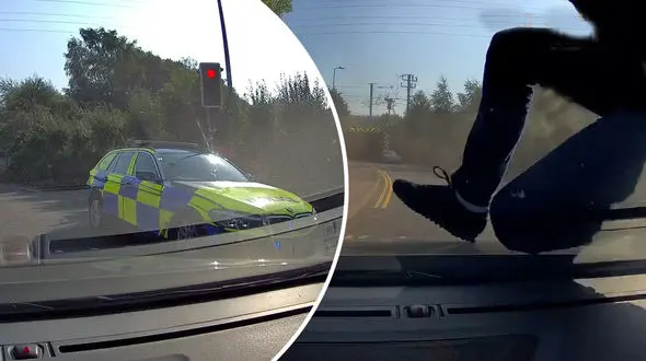 یک پدر و پسر خردسالش ناخواسته شاهد صحنه تعقیب و گریز پلیس بودند + فیلم