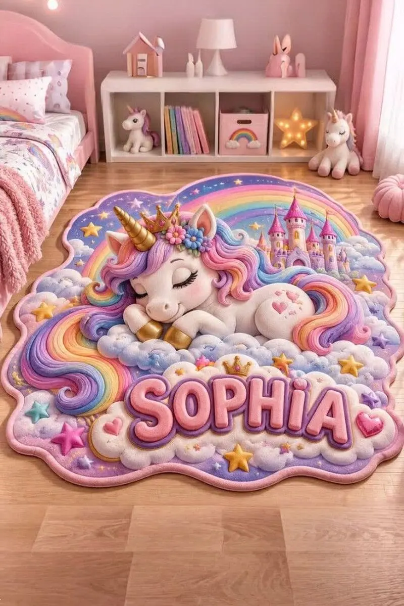 فرش اتاق کودک دخترانه