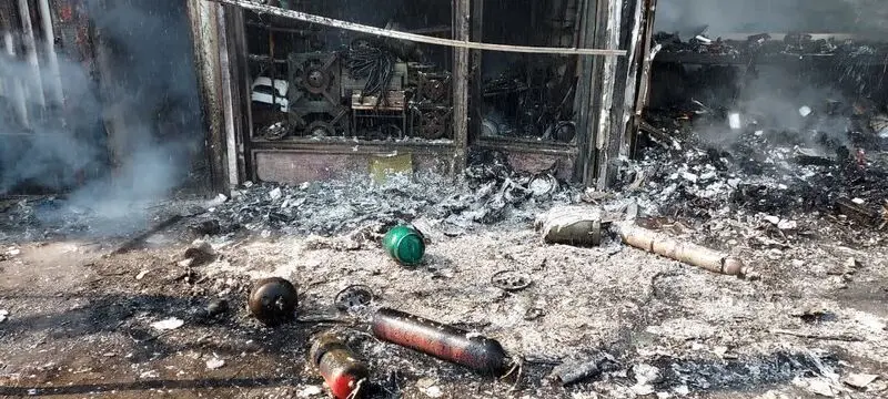 آتش سوزی نظام آباد