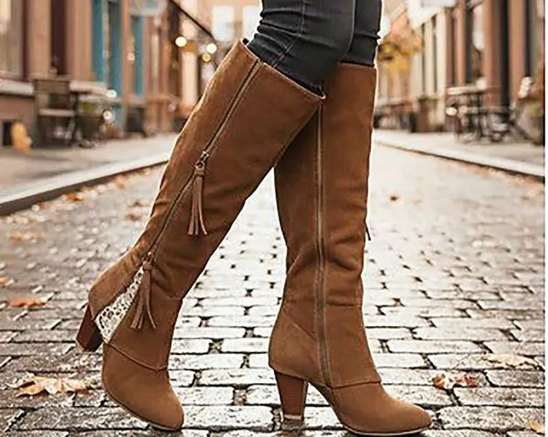 بوت بلند مشکی دخترانه