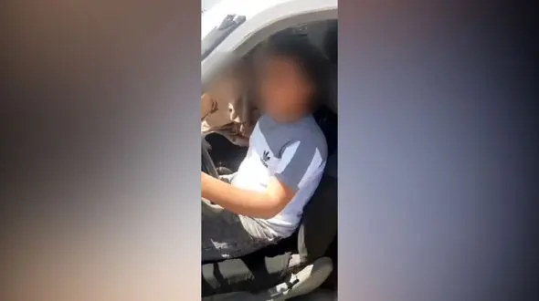 توقیف خودروی پرایدی که پسر بچه 10 ساله رانندش بود!