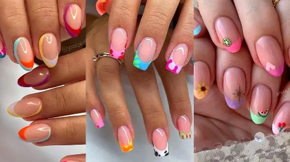 طرح‌ های جذاب فرنچ رنگی تابستانی 1404 برای خانم‌ های خوش‌ استایل