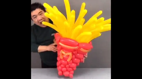 سیب زمینی بادکنکی به این سادگی ساخته می شود | فیلم