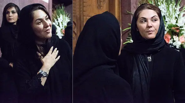 چهره ستاره و لاله اسکندری در مراسم ختم پدرشان +عکس