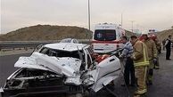 تصادف 3 دستگاه خودرو سواری در اتوبان تهران کرج