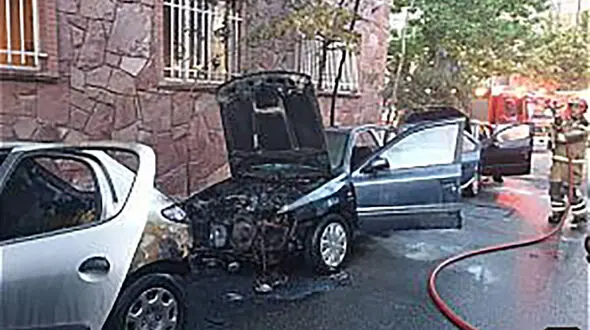 ماشین 4 تهرانی در دیباجی جزغاله شد / صبح امروز + عکس ها