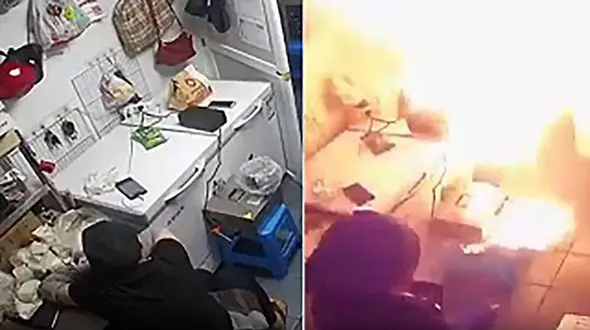 انفجار وحشتناک در ساختمان مسکونی / آتش گرفتن ناگهانی باتری هنگام شارژ + فیلم