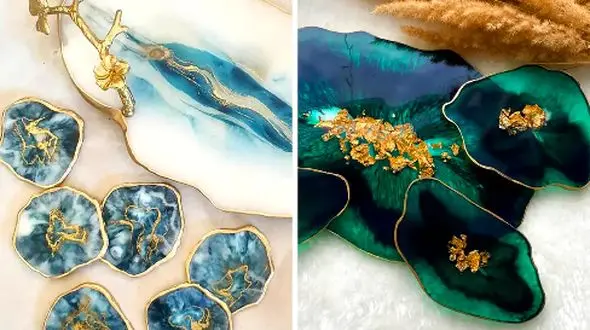 ظروف رزینی لوکس و رنگی؛ 15 طرح زیبا برای پذیرایی منحصر به فرد + عکس