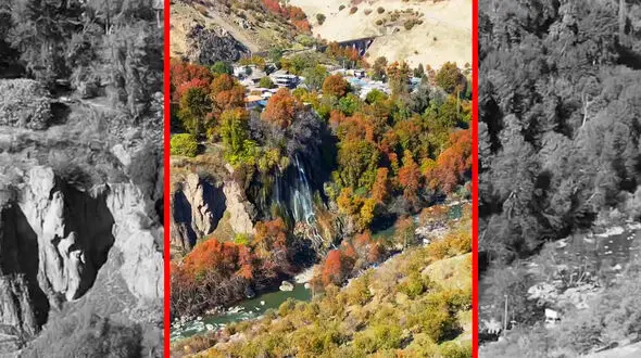 فیلم زیبایی پاییز در آبشار بیشه