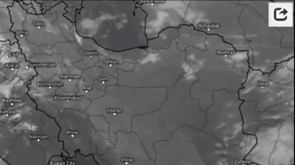 فیلم روند افزایش ابر در آسمان کشور بر اساس ماهواره