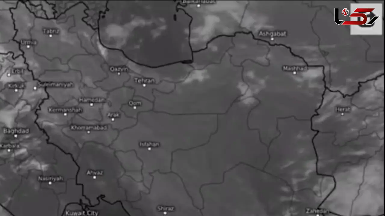 فیلم روند افزایش ابر در آسمان کشور بر اساس ماهواره