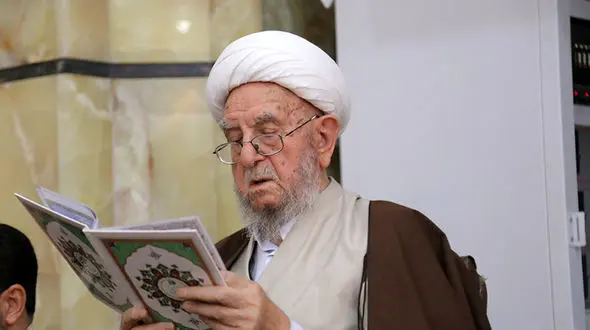 احوال‌پرسی رئیس دفتر مقام معظم رهبری از آیت‌الله امینی