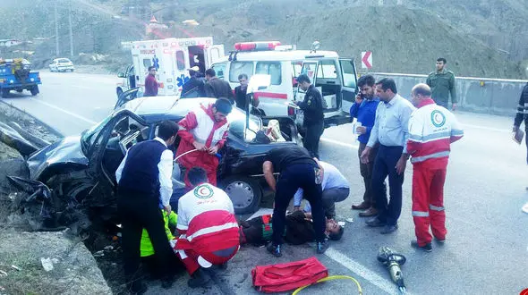 تصادف مرگبار در محور سوادکوه +تصاویر