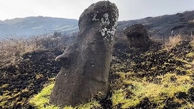  مجسمه‌های باستانی معروف موآی  در آتش سوختند + عکس