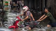 جاری شدن سیل در خیابان‌های بانکوک + عکس 