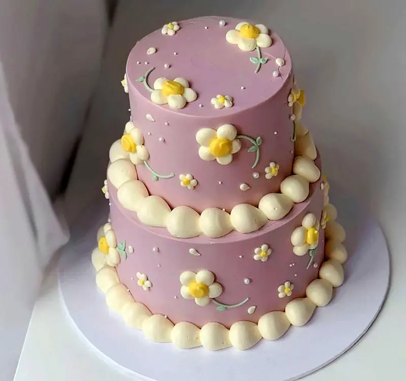 کیک دو طبقه عروسی مدل جدید