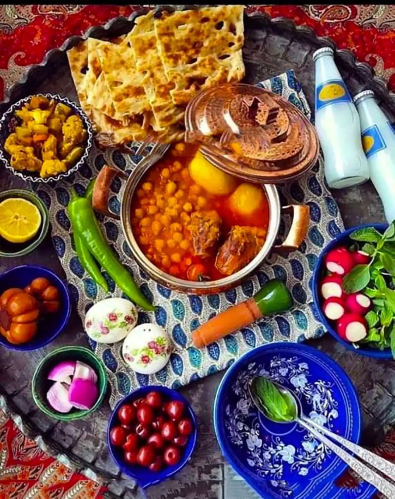 عکس دیزاین سرو آبگوشت مجلسی